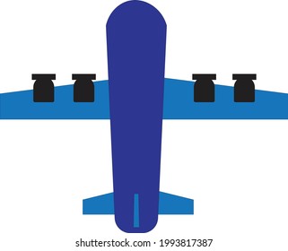 An aeroplane with  4 jet engines 