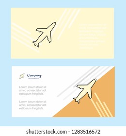 Aeroplane  abstract corporate business banner template, horizontal advertising business banner.