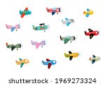 aeroplane and aircraft cartoon graphic vector collection