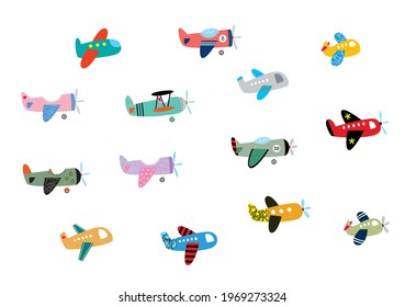 aeroplane and aircraft cartoon graphic vector collection