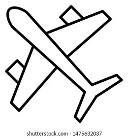 aeroplane aircraft icon or logo illustration for website. Perfect use for web, pattern, design, etc.