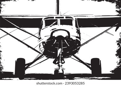 aeroplane black grungy texture vector illustration, black and white texture for background