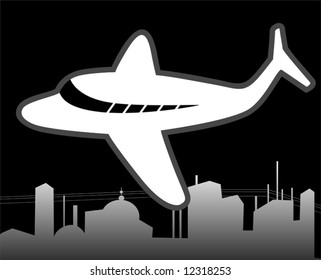 aeroplane in blue background	