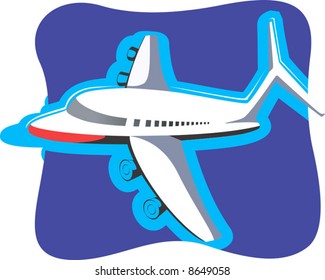  aeroplane in blue background	