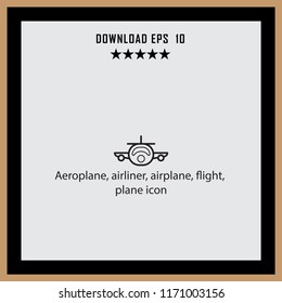 Aeroplane, flight, plance icon  vector icon