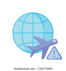 aeroplane flight world , flat style icon vector illustration design