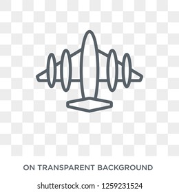 Aeroplane icon. Aeroplane design concept from  collection. Simple element vector illustration on transparent background.