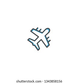 Aeroplane icon design. Transportation icon vector illustration