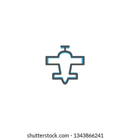 Aeroplane icon design. Transportation icon vector illustration