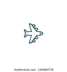 Aeroplane icon design. Transportation icon vector illustration