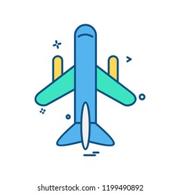 Aeroplane icon design vector