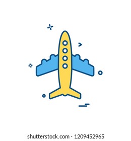 Aeroplane icon design vector