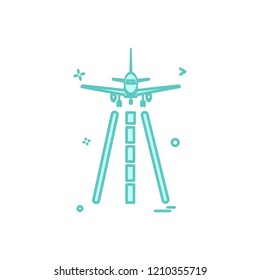Aeroplane icon design vector
