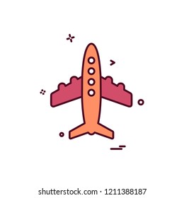 Aeroplane icon design vector