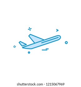 Aeroplane icon design vector