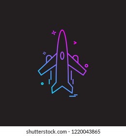 Aeroplane icon design vector 