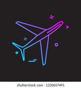 Aeroplane icon design vector