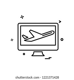 Aeroplane icon design vector