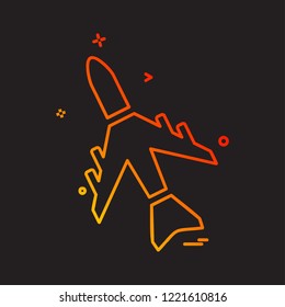 Aeroplane icon design vector