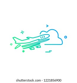Aeroplane icon design vector