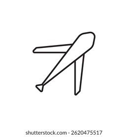 aeroplane icon editable outline stroke vector eps