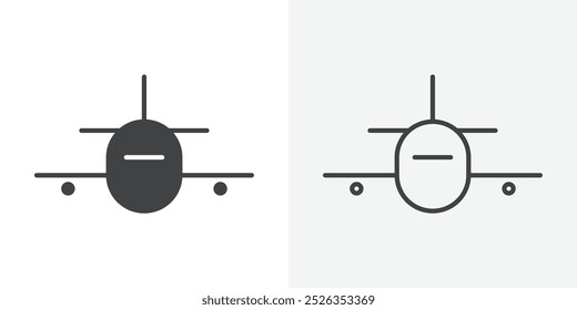 Aeroplane icon flat and simple set design