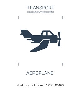 aeroplane icon. high quality filled aeroplane icon on white background. from transport collection flat trendy vector aeroplane symbol. use for web and mobile