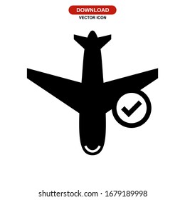 icono o logotipo del avión: iconos vectoriales de estilo negro de alta calidad
