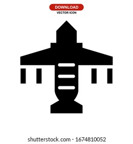 aeroplane icon or logo isolated sign symbol vector illustration - Collection of high quality black style vector icons
