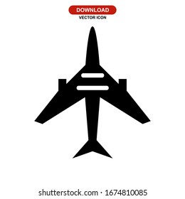 aeroplane icon or logo isolated sign symbol vector illustration - Collection of high quality black style vector icons
