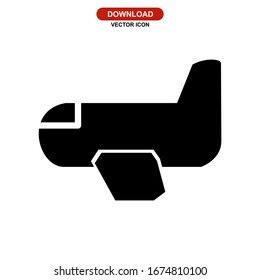 aeroplane icon or logo isolated sign symbol vector illustration - Collection of high quality black style vector icons
