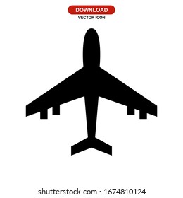 aeroplane icon or logo isolated sign symbol vector illustration - Collection of high quality black style vector icons
