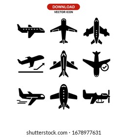 aeroplane icon or logo isolated sign symbol vector illustration - Collection of high quality black style vector icons
