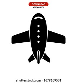 aeroplane icon or logo isolated sign symbol vector illustration - high quality black style vector icons
