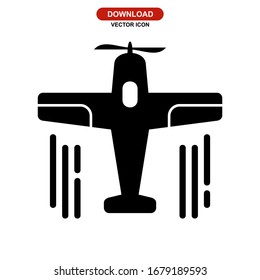 aeroplane icon or logo isolated sign symbol vector illustration - high quality black style vector icons
