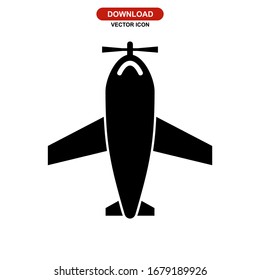 aeroplane icon or logo isolated sign symbol vector illustration - high quality black style vector icons
