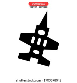 aeroplane icon or logo isolated sign symbol vector illustration - high quality black style vector icons
