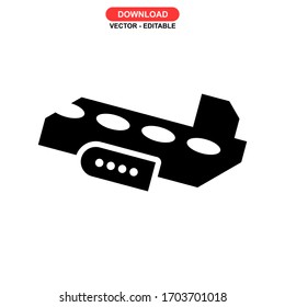 aeroplane icon or logo isolated sign symbol vector illustration - high quality black style vector icons
