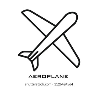 Aeroplane icon signs