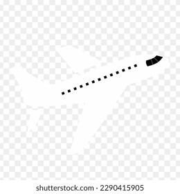Fondo transparente de la ilustración del vector del icono del avión 