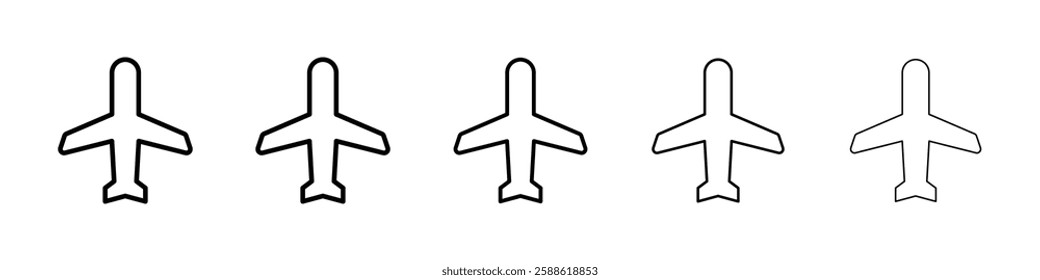 Aeroplane icon Vector logo sign