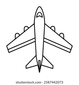 aeroplane of a line art vector