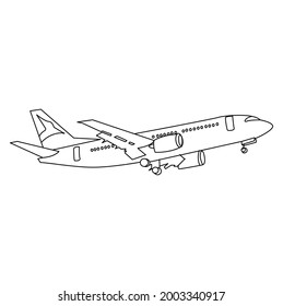 Aeroplane Line Drawing Clip Art 