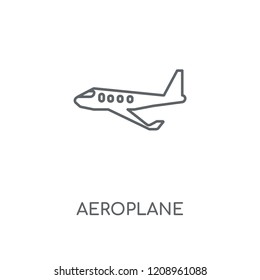Aeroplane linear icon. Aeroplane concept stroke symbol design. Thin graphic elements vector illustration, outline pattern on a white background, eps 10.