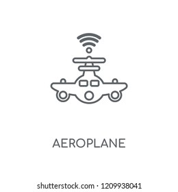 Aeroplane linear icon. Aeroplane concept stroke symbol design. Thin graphic elements vector illustration, outline pattern on a white background, eps 10.