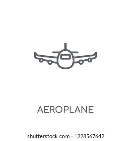 Aeroplane linear icon. Modern outline Aeroplane logo concept on white background from Transportation collection. Suitable for use on web apps, mobile apps and print media.