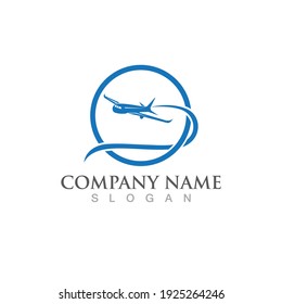 Aeroplane logo icon vector illustration template design
