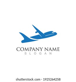 Aeroplane Logo Icon Vector Illustration Template Design