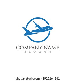 Aeroplane Logo Icon Vector Illustration Template Design