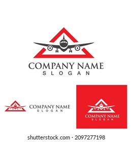 Aeroplane logo icon vector illustration template design